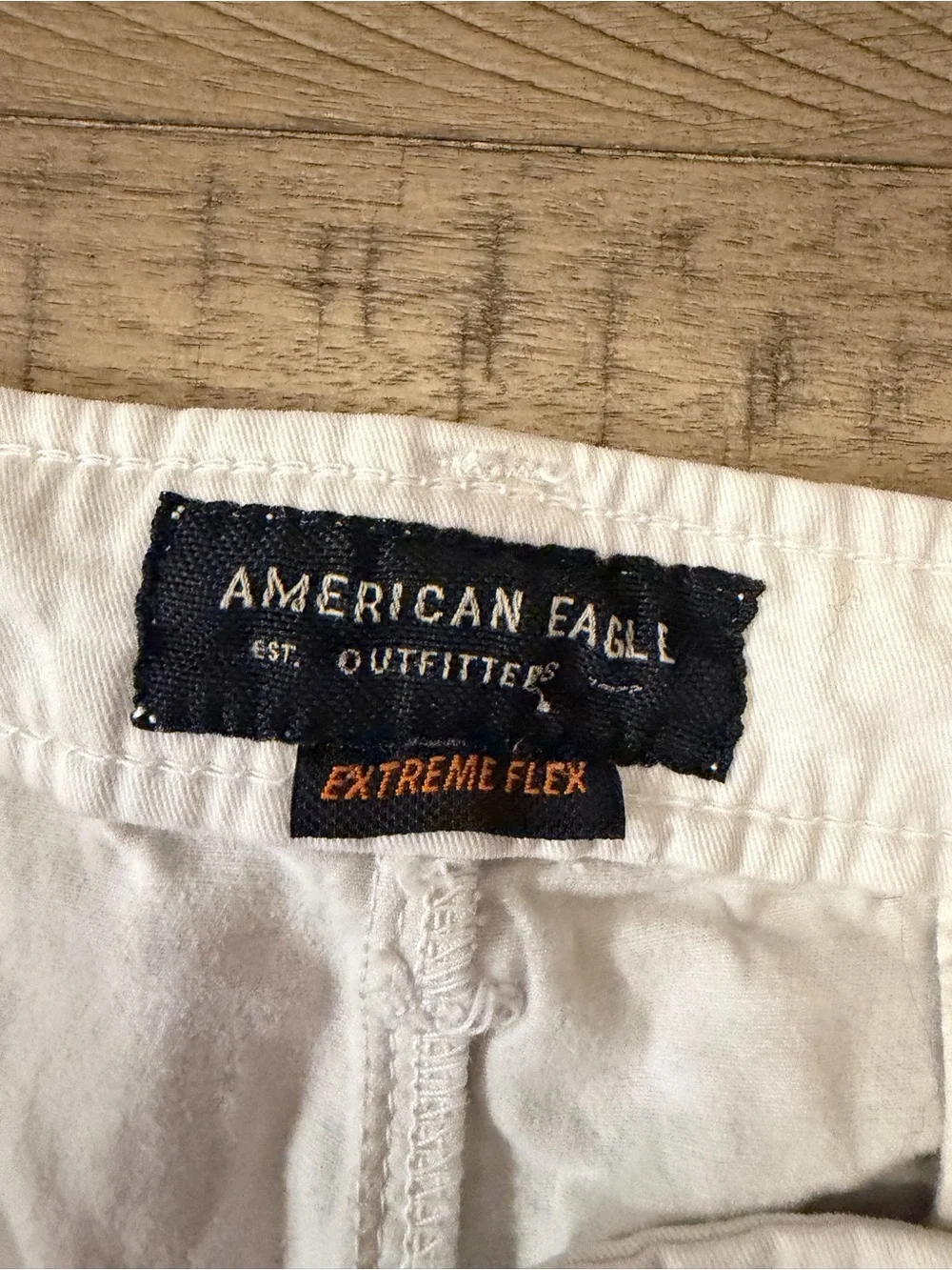 American Eagle Outfitters White Flat Front Cotton Shorts